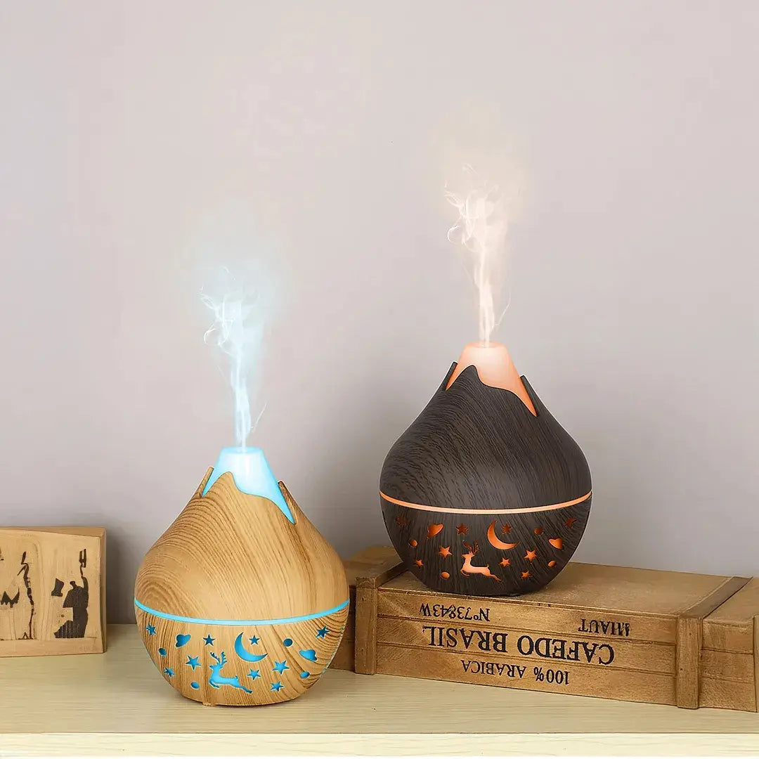 ✨🌿Humidificador Estrella 200ml Con Usb - MARRON OSCURO